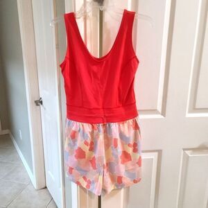 Travis Mathew Dawn Glow Sleeveless Romper In Cayanne Size M NWT